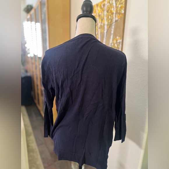 Merona - classic dark navy blue v-neck cardigan - Picture 4 of 6